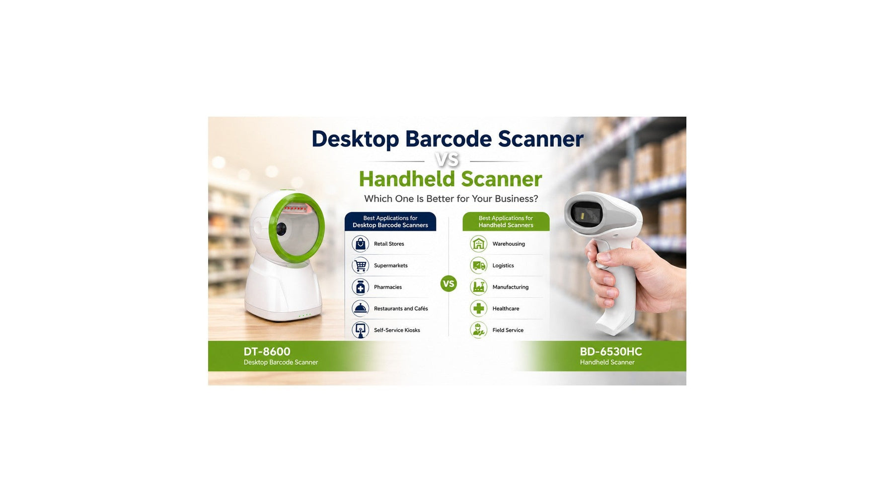 Desktop Barcode Scanner vs Handheld Scanner