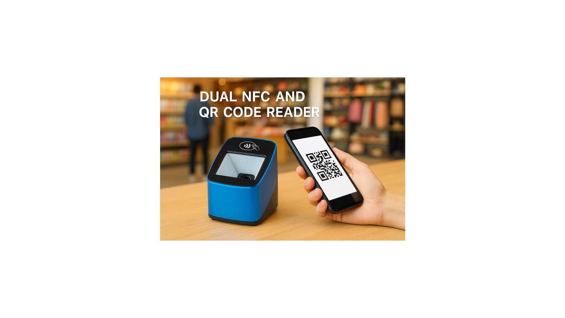 Dual NFC and QR Code Reader for POS Systems and Smart Retail