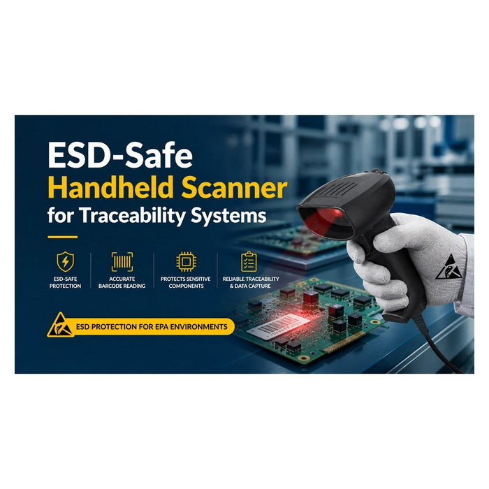 ESD-Safe Handheld Scanner for Traceability Systems