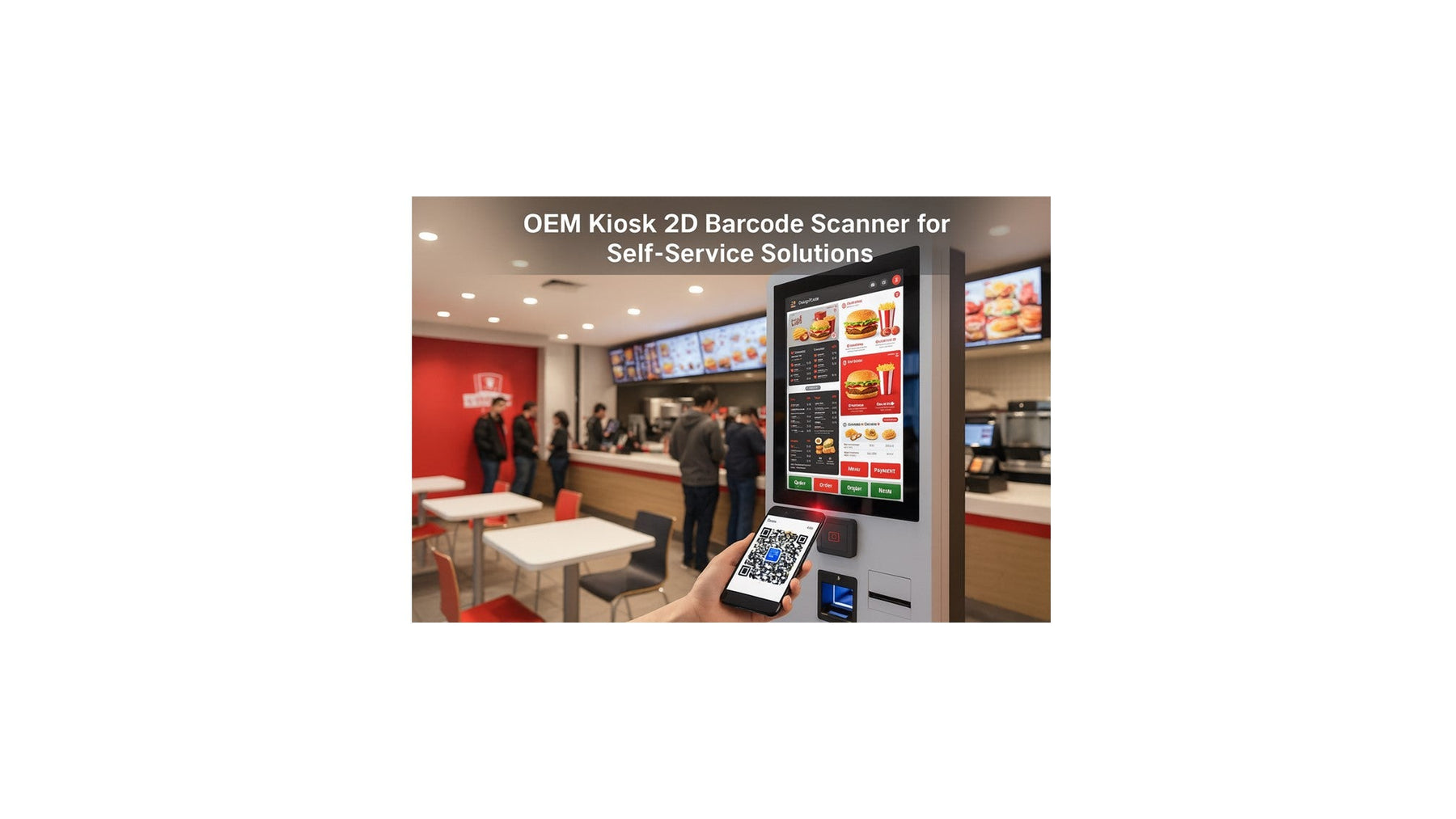 OEM Kiosk 2D Barcode Scanner for Self-Service Solutions