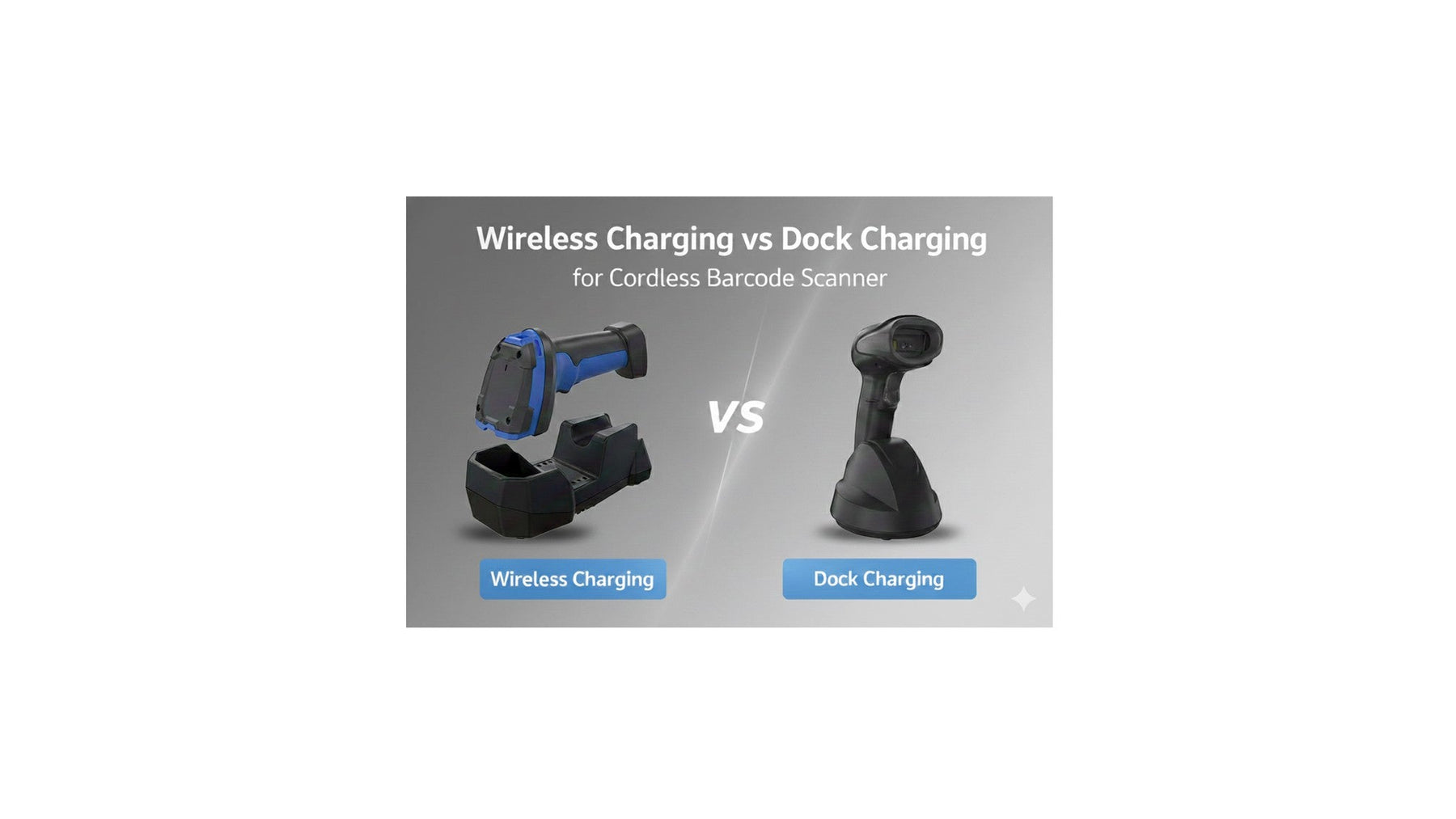 Wireless Charging vs Dock Charging for Cordless Barcode Scanner