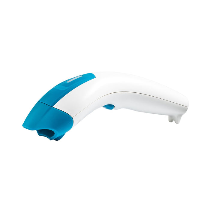Laser Barcode Scanner in white and blue